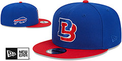 Bills NFL LIGATURE SNAPBACK Royal-Red Hat by New Era - 2nd View