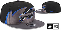 Bills NFL TIDAL WAVE SNAPBACK Black-Charcoal Hat by New Era - 2nd View