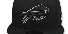 Bills TEAM-BASIC TRUCKER Black-White Fitted Hat by New Era - 2nd View