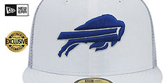 Bills TEAM-BASIC TRUCKER White Fitted Hat by New Era - 2nd View