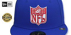 Bills THROWBACK NFL SHIELD-BASIC Royal Fitted Hat by New Era - 2nd View