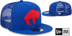 Bills THROWBACK TEAM-BASIC TRUCKER SNAPBACK Royal Hat by New Era - 2nd View