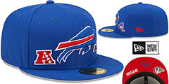 Bills TRIPLE THREAT IDENTITY Royal Fitted Hat by New Era - 2nd View