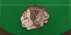 Blackhawks  TC-BROWN SUEDE STRAPBACK Hat Mitchell and Ness - 2nd View