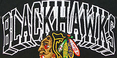 Blackhawks 2T BLOCKBUSTER SNAPBACK Black-Red Hat by Zephyr - 2nd View