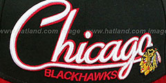 Blackhawks 2T CHARZ SNAPBACK Black-Red Hat by New Era - 2nd View