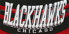 Blackhawks 2T SUPERSONIC SNAPBACK Black-Red Hat by Zephyr - 2nd View