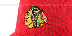 Blackhawks BACKBOARD JERSEY BUCKET Red Hat by Twins 47 Brand - 2nd View