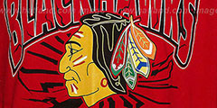 Blackhawks EARTHQUAKE Red T-Shirt by Mitchell & Ness - 2nd View