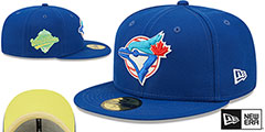 Blue Jays 1992 WS CITRUS POP Royal-Yellow Fitted Hat by New Era - 2nd View