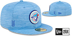 Blue Jays 2024 COOPERSTOWN CLUBHOUSE Heather Sky Fitted Hat by New Era - 2nd View