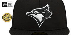 Blue Jays BATTING PRACTICE TRUCKER Black-White Fitted Hat by New Era - 2nd View