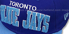 Blue Jays COOP CHENILLE-ARCH SNAPBACK Royal-Sky Hat by New Era - 2nd View