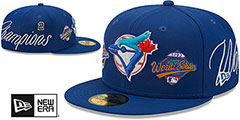 Blue Jays HISTORIC CHAMPIONS Royal Fitted Hat by New Era - 2nd View