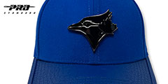 Blue Jays LOW-PRO BLACK METAL BADGE STRAPBACK Royal Hat by Pro Standard - 2nd View