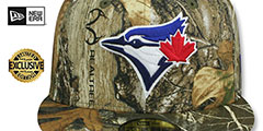 Blue Jays MLB TEAM-BASIC Realtree Camo Fitted Hat by New Era - 2nd View