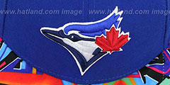 Blue Jays REAL GRAFFITI VIZA-PRINT Royal Fitted Hat by New Era - 2nd View