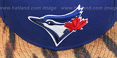 Blue Jays TIGER ANIMALISTIC-FUR VIZA STRAPBACK Hat by New Era - 2nd View