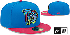 Blue Wahoos THEME NIGHT Blue-Pink Fitted Hat by New Era - 2nd View