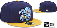 BlueClaws MILB MARVEL DEFENDERS Navy-Gold Fitted Hat by New Era - 2nd View