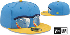 BlueClaws MILB ONFIELD ALT 1 Blue-Gold Fitted Hat by New Era - 2nd View