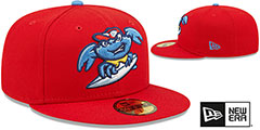 BlueClaws MILB ONFIELD HOME Red Fitted Hat by New Era - 2nd View