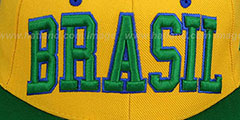 Brasil SUPERSTAR SNAPBACK Gold Hat by Zephyr - 2nd View