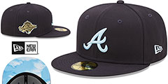 Braves 1995 WS CLOUD-UNDER Navy Fitted Hat by New Era - 2nd View