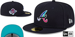 Braves 1995 WS POLAR LIGHTS Navy-Teal Fitted Hat by New Era - 2nd View