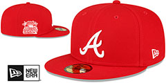 Braves 2000 ASG SIDE-PATCH UP Red-White Fitted Hat by New Era - 2nd View