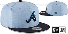 Braves 2018 FATHERS DAY Sky-Navy Fitted Hat by New Era - 2nd View