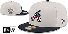 Braves 2024 JULY 4TH STARS N STRIPES Fitted Hat by New Era - 2nd View