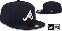 Braves 2024 MOTHERS DAY Fitted Hat by New Era - 2nd View