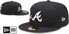 Braves CROWN CHAMPS Navy Fitted Hat by New Era - 2nd View