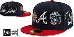 Braves HISTORIC CHAMPIONS Navy-Red Fitted Hat by New Era - 2nd View