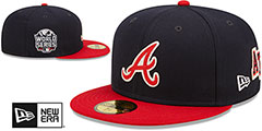 Braves LETTERMAN SIDE-PATCH Fitted Hat by New Era - 2nd View