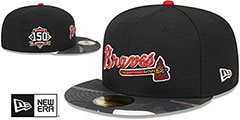 Braves METALLIC CAMO Fitted Hat by New Era - 2nd View