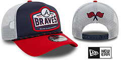 Braves RALLY DRIVE A-FRAME TRUCKER SNAPBACK Navy-White Hat by New Era - 2nd View