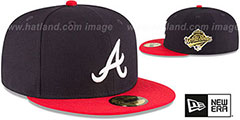 Braves WORLD SERIES SIDE PATCH Fitted Hat by New Era - 2nd View