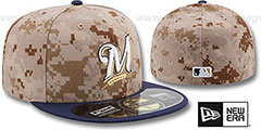 Brewers 2014 STARS N STRIPES Fitted Hat by New Era - 2nd View