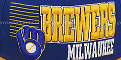 Brewers 2T COOP BORDERLINE SNAPBACK Royal-Gold Hat by New Era - 2nd View