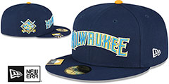 Brewers CITY FLAG VISOR CLIP SIDE-PATCH Navy Hat by New Era - 2nd View