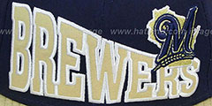 Brewers STOKED SNAPBACK Navy-Tan Hat by New Era - 2nd View