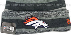 Broncos 2014 STADIUM Grey-Grey Knit Beanie Hat by New Era - 2nd View