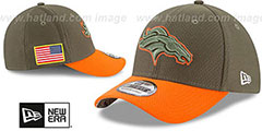 Broncos 2017 SALUTE-TO-SERVICE FLEX Green-Orange Hat by New Era - 2nd View