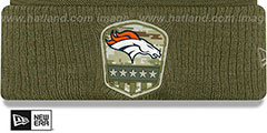 Broncos 2019 SALUTE-TO-SERVICE Knit Beanie Hat by New Era - 2nd View