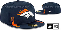 Broncos 2021 NFL SIDELINE HOME Navy Fitted Hat by New Era - 2nd View