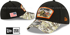 Browns 2021 SALUTE-TO-SERVICE FLEX Black-Desert Hat by New Era - 2nd View