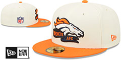 Broncos 2022 NFL SIDELINE Cream-Orange Fitted Hat by New Era - 2nd View