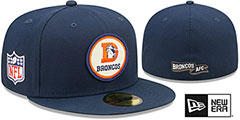 Broncos 2022 NFL THROWBACK SIDELINE Navy Fitted Hat by New Era - 2nd View